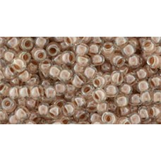 Круглый бисер ТОХО 8/0 Inside-Color Crystal/Mauve-Lined (1067) - 250гр