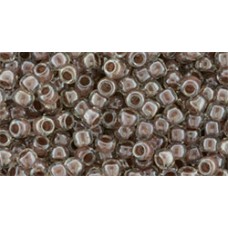 Круглый бисер ТОХО 8/0 Inside-Color Crystal/Antique Plum-Lined (1071) - 250гр