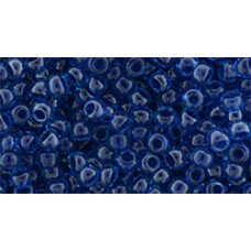 Круглый бисер ТОХО 8/0 Inside-Color Crystal/Deep Blue-Lined (1074) - 250гр