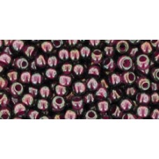 Круглый бисер ТОХО 8/0 Inside-Color Gray/Magenta-Lined (1076) - 250гр