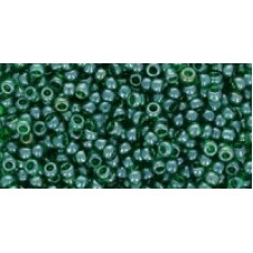 Круглый бисер ТОХО 8/0 Transparent Grass Green Luster (108B) - 250гр