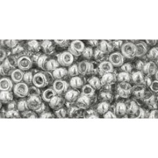 Круглый бисер ТОХО 8/0 Transparent-Lustered Black Diamond (112) - 250гр