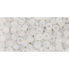 Круглый бисер ТОХО 8/0 Transparent-Rainbow-Frosted Crystal (161F) - 250гр