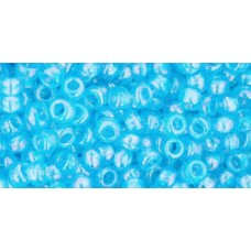 Круглый бисер ТОХО 8/0 Transparent-Rainbow Aquamarine (163) - 250гр