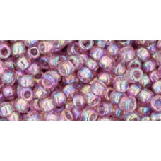 Круглый бисер ТОХО 8/0 Transparent-Rainbow Lt Amethyst (166) - 250гр