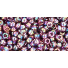 Круглый бисер ТОХО 8/0 Transparent-Rainbow Med Amethyst (166B) - 250гр