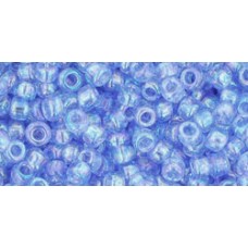 Круглый бисер ТОХО 8/0 Transparent-Rainbow Lt Sapphire (168) - 250гр