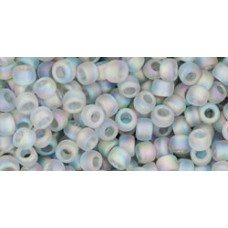 Круглый бисер ТОХО 8/0 Transparent-Rainbow-Frosted Black Diamond (176AF) - 250гр