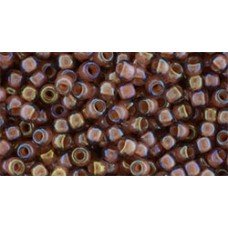 Круглый бисер ТОХО 8/0 Inside-Color Rainbow Topaz/Mauve-Lined (1850) - 250гр