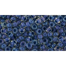 Круглый бисер ТОХО 8/0 Inside-Color Luster Crystal/Capri Blue-Lined (188) - 250гр