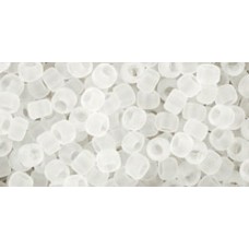 Круглый бисер ТОХО 8/0 Transparent-Frosted Crystal (1F) - 250гр