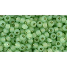 Круглый бисер ТОХО 8/0 Silver-Lined Milky Peridot (2103) - 250гр