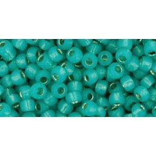 Круглый бисер ТОХО 8/0 Silver-Lined Milky Teal (2104) - 250гр
