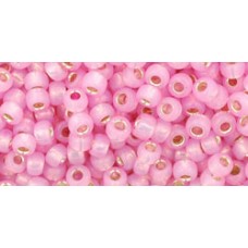 Круглый бисер ТОХО 8/0 Silver-Lined Milky Rosaline (2105) - 250гр