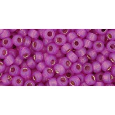 Круглый бисер ТОХО 8/0 Silver-Lined Milky Hot Pink (2107) - 250гр