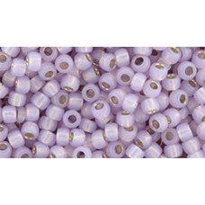 Японский круглый бисер TOHO Beads 8/0 Silver-Lined Milky Lt Amethyst OS (2121)