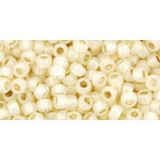 Круглый бисер ТОХО 8/0 Silver-Lined Milky Lt Jonquil (2125) - 250гр