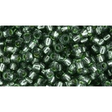 Круглый бисер ТОХО 8/0 Silver-Lined Prairie Green (2202) - 250гр