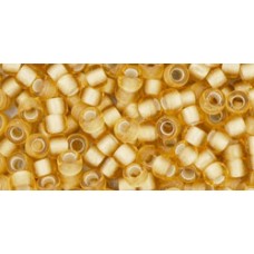 Круглый бисер ТОХО 8/0 Silver-Lined Frosted Lt Topaz (22F) - 250гр