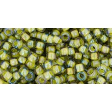 Круглый бисер ТОХО 8/0 Inside-Color Luster Black Diamond/Opaque Yellow-Lined (246) - 250гр