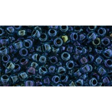 Круглый бисер ТОХО 8/0 Inside-Color Aqua/Jet-Lined (248) - 250гр