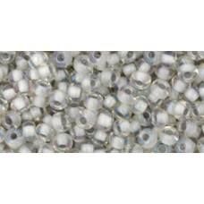 Круглый бисер ТОХО 8/0 Inside-Color Rainbow Crystal/Gray-Lined (261) - 250гр