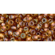 Круглый бисер ТОХО 8/0 Gold-Lined Topaz (278) - 250гр