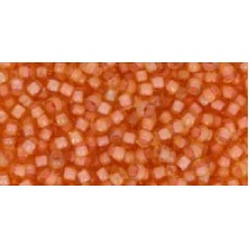 Круглый бисер ТОХО 8/0 Inside-Color Lt Topaz/Peach-Lined (301) - 250гр