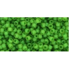 Круглый бисер ТОХО 8/0 Inside-Color Frosted Jonquil/Shamrock-Lined OS (306F) - 250гр