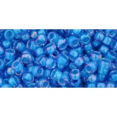 Круглый бисер ТОХО 8/0 Inside-Color Lt Sapphire/Opaque Blue-Lined (309) - 250гр