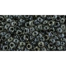 Круглый бисер ТОХО 8/0 Inside-Color Crystal/Dk Opaque Purple-Lined (344) - 250гр