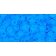 Круглый бисер ТОХО 8/0 Transparent-Frosted Med Aquamarine (3BF) - 250гр