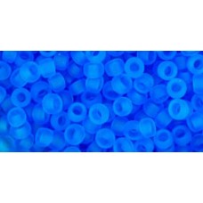 Круглый бисер ТОХО 8/0 Transparent-Frosted Dk Aquamarine (3CF) - 250гр