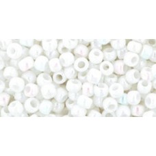 Круглый бисер ТОХО 8/0 Opaque-Rainbow White (401) - 250гр