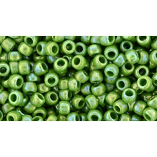 Японский круглый бисер TOHO Beads 8/0 Opaque-Rainbow Mint Green (407)