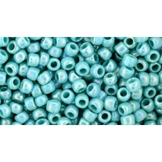 Японский круглый бисер TOHO Beads 8/0 Opaque-Rainbow Turquoise (413)