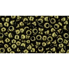 Круглый бисер ТОХО 8/0 Gold-Lustered Dk Antique Bronze (422) - 250гр