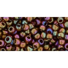 Круглый бисер ТОХО 8/0 Gold-Lustered Dk Topaz (459) - 250гр