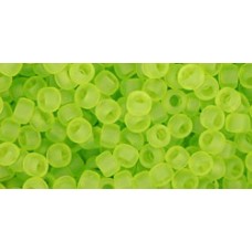 Круглый бисер ТОХО 8/0 Transparent-Frosted Lime Green (4F) - 250гр