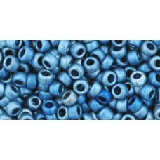 Круглый бисер ТОХО 8/0 Higher-Metallic Frosted Mediteranian Blue (511F) - 250гр