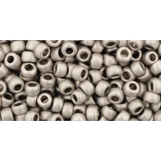 Круглый бисер ТОХО 8/0 Metallic Frosted Antique Silver (566) - 250гр