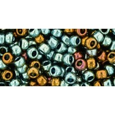 Круглый бисер ТОХО 8/0 Galvanized Blue Gold (721) - 250гр