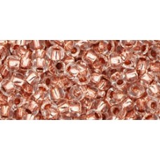 Круглый бисер ТОХО 8/0 Copper-Lined Crystal (740) - 250гр