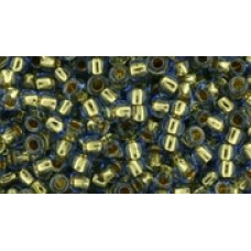 Круглый бисер ТОХО 8/0 Gold-Lined Sky Blue (757) - 250гр