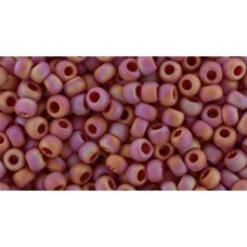 Круглый бисер ТОХО 8/0 Opaque-Rainbow-Frosted Red (768) - 250гр