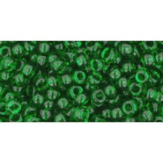 Круглый бисер ТОХО 8/0 Transparent Grass Green (7B) - 250гр