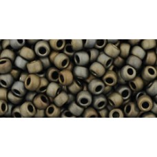 Круглый бисер ТОХО 8/0 Frosted Metallic Iris - Brown (83F) - 250гр