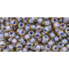 Круглый бисер ТОХО 8/0 Inside-Color Lt Topaz/Opaque Lavender-Lined (926) - 250гр