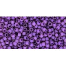Круглый бисер ТОХО 8/0 Frosted Purple-Lined Rosaline Rainbow (928FM) - 250гр
