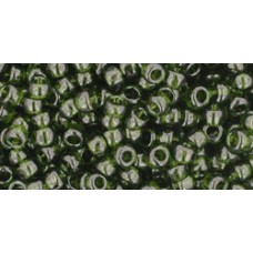 Круглый бисер ТОХО 8/0 Transparent Olivine (940) - 250гр